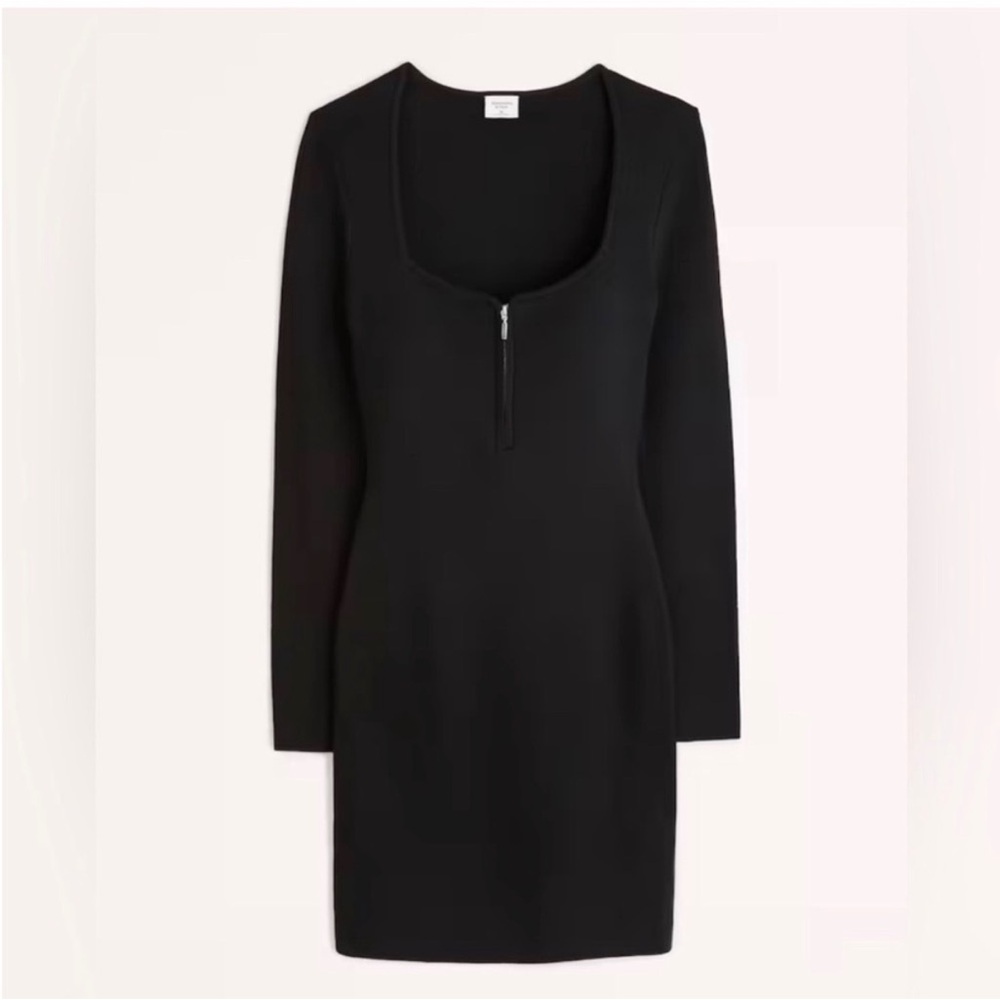 Abercrombie & Fitch Black Mini Dress with Zipper